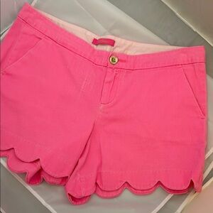 Lilly Pulitzer buttercup HOT Pink Scalloped Women's Shorts
